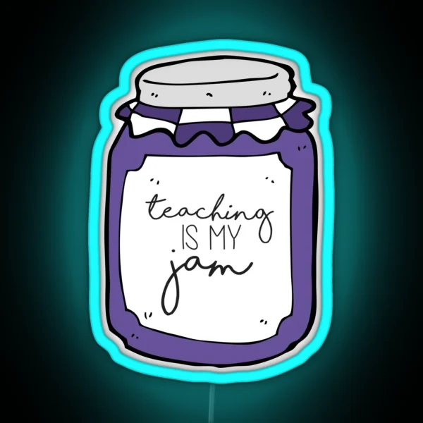 Purple Teaching Is My Jam RGB Neon Sign