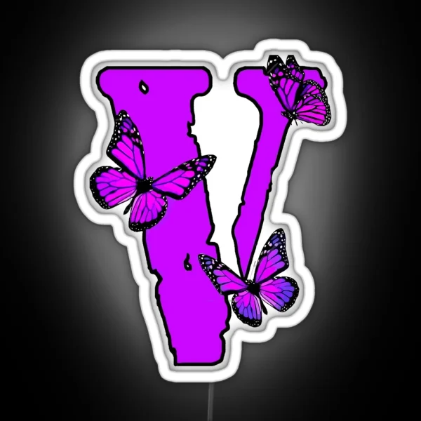 Purple V RGB Neon Sign