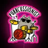 Adorable Purr-Cussionist Funny Cat Drummer Neon Sign with Pink RGB Design