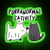 funny halloween cat puns neon sign