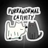funny purranormal cat puns neon sign halloween