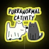 funny halloween cat puns neon sign