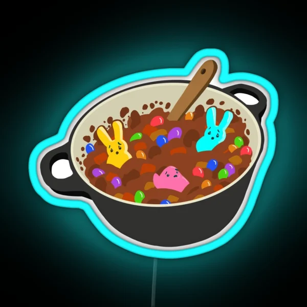 Put The Peeps In The Chili Pot RGB Neon Sign
