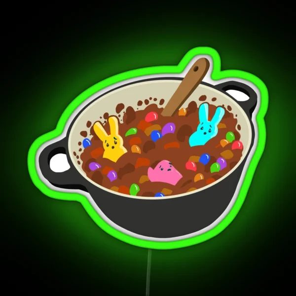 Put The Peeps In The Chili Pot RGB Neon Sign