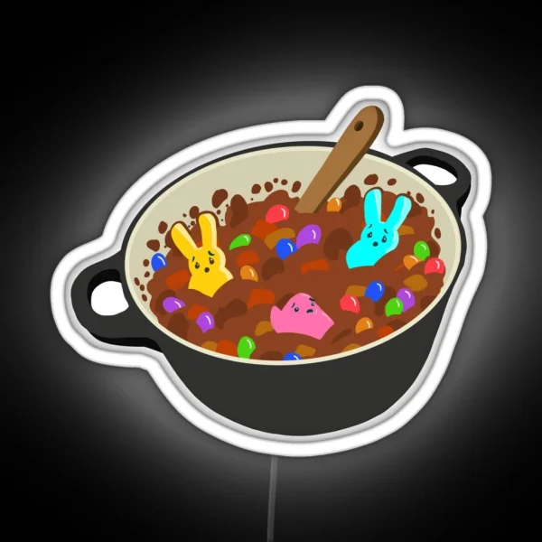 Put The Peeps In The Chili Pot RGB Neon Sign