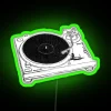 Put Your Record On Neon Sign with Green Highlight - RGB Design (22164)