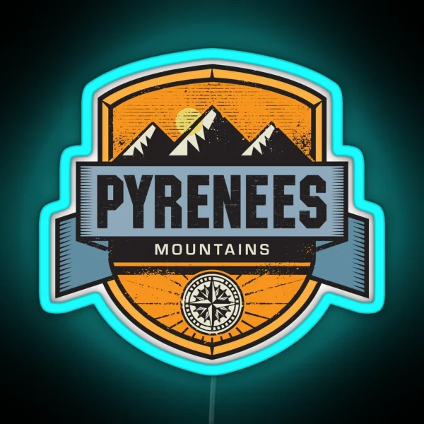 Pyrenees Mountains RGB Neon Sign