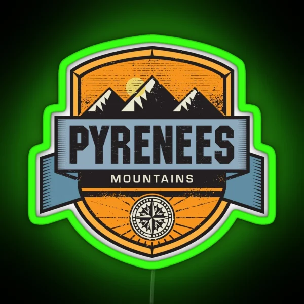 Pyrenees Mountains RGB Neon Sign