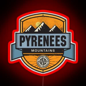 Pyrenees Mountains RGB Neon Sign