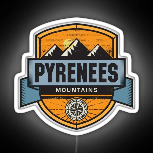 Pyrenees Mountains RGB Neon Sign