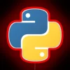 rgb neon python led sign for programmers - red