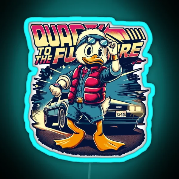 Quack To The Future RGB Neon Sign