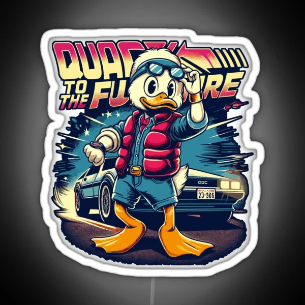 Quack To The Future RGB Neon Sign