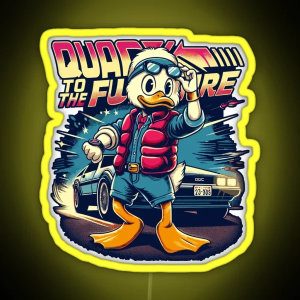Quack To The Future RGB Neon Sign