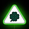 alfa romeo neon sign rgb green quadrifoglio car logo design