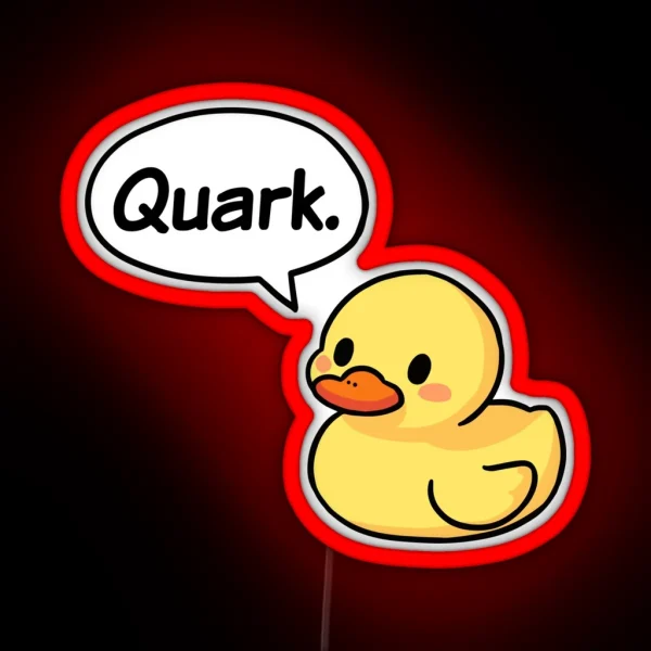 Quark Subatomic Duck Cute Funny Physics RGB Neon Sign