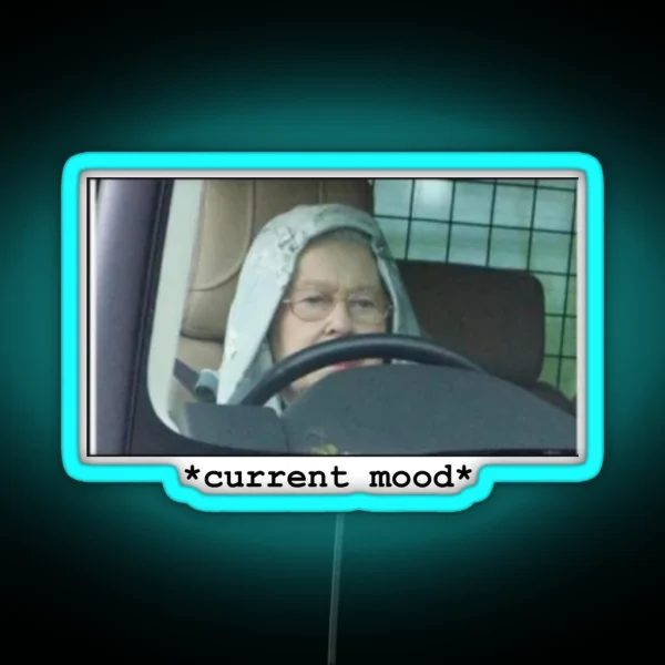 Queen Elizabeth Driving Meme RGB Neon Sign