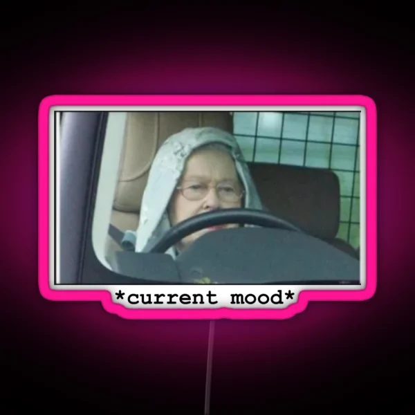 Queen Elizabeth Driving Meme RGB Neon Sign