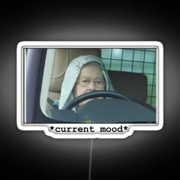 Queen Elizabeth Driving Meme RGB Neon Sign