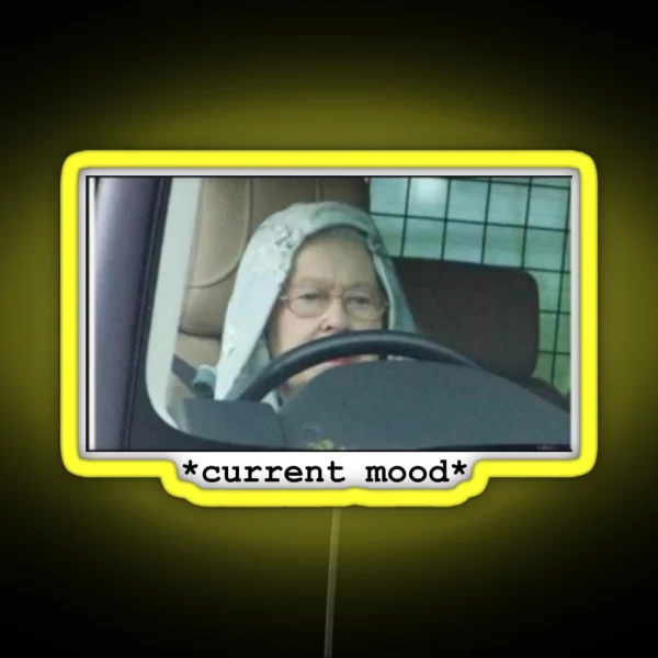 Queen Elizabeth Driving Meme RGB Neon Sign