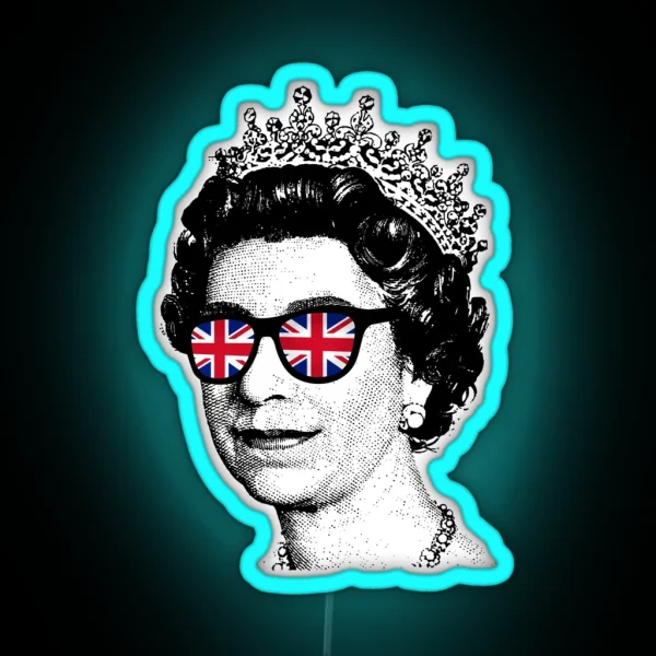 Queen Elizabeth RGB Neon Sign