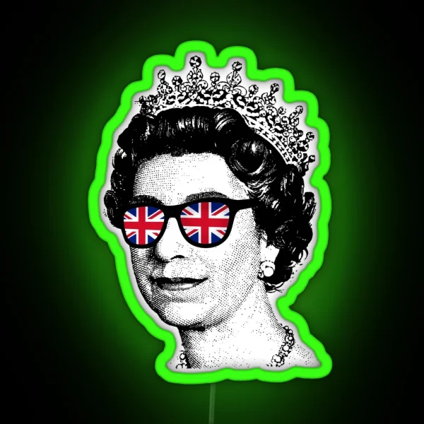 Queen Elizabeth RGB Neon Sign