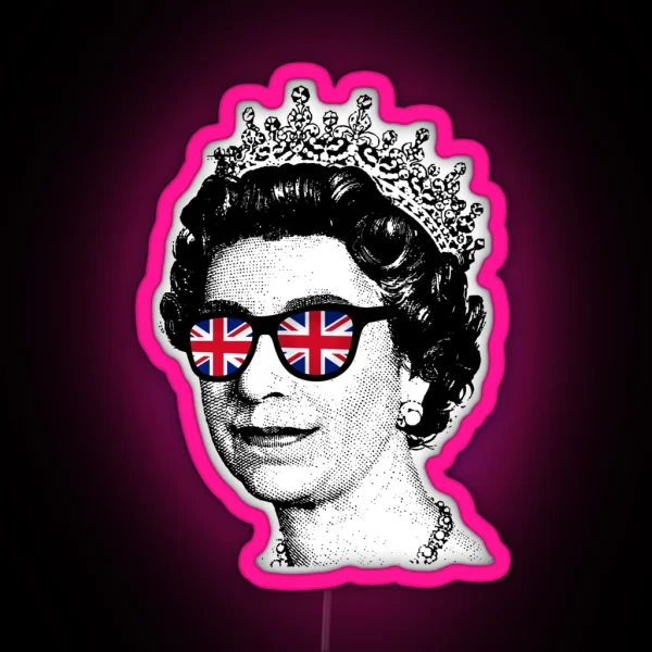 Queen Elizabeth RGB Neon Sign