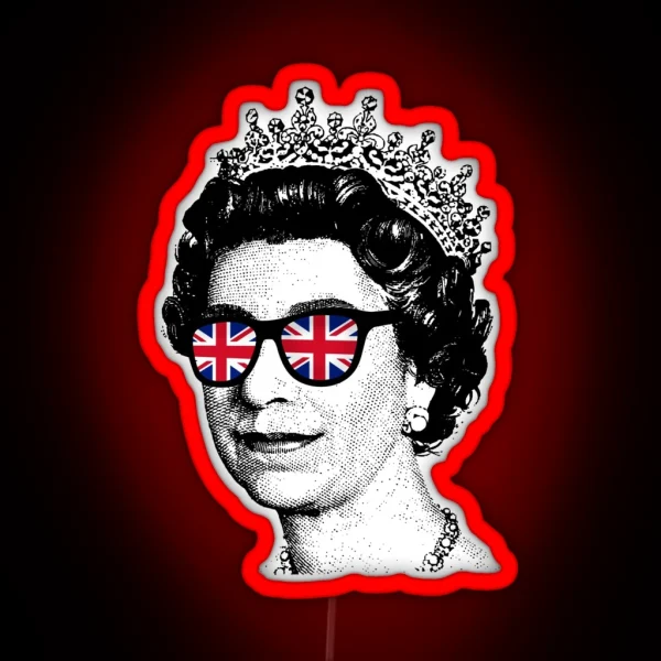 Queen Elizabeth RGB Neon Sign