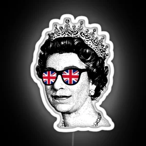 Queen Elizabeth RGB Neon Sign