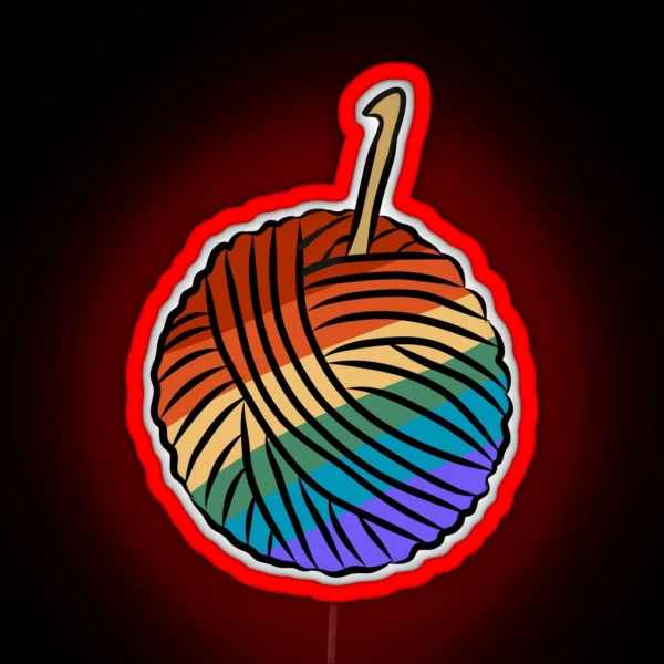 Queer Crochet Club RGB Neon Sign