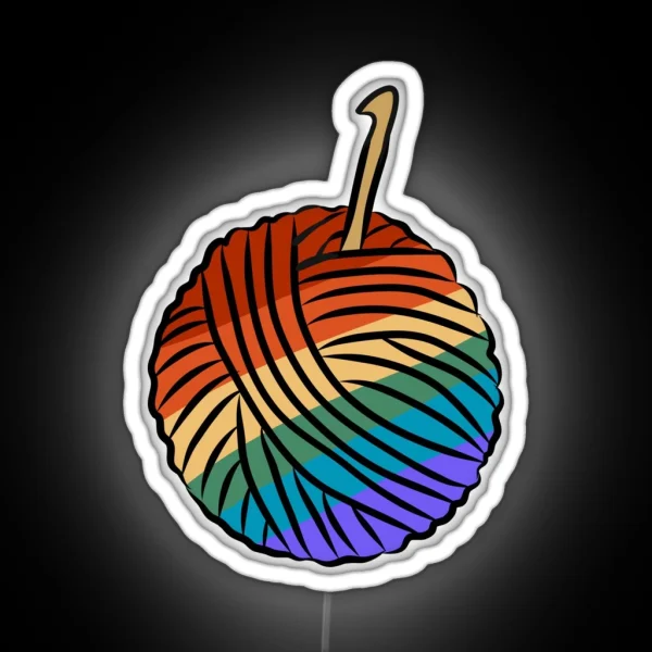 Queer Crochet Club RGB Neon Sign
