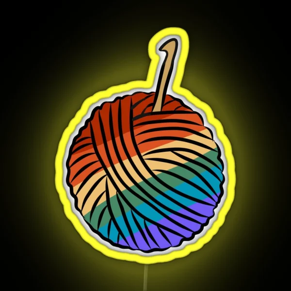 Queer Crochet Club RGB Neon Sign