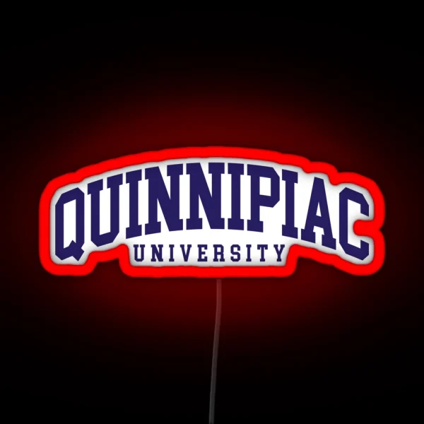 Quinnipac College Font Curved RGB Neon Sign