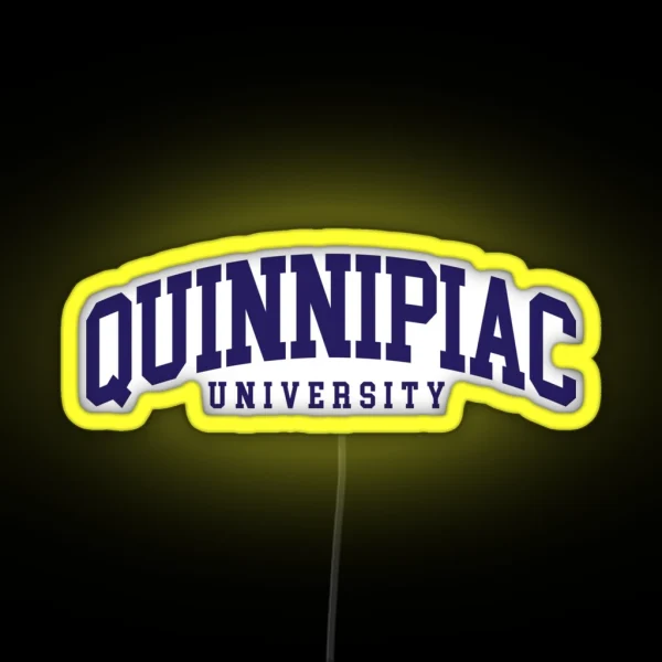 Quinnipac College Font Curved RGB Neon Sign