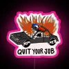 Quit your job neon RGB pink sign.
