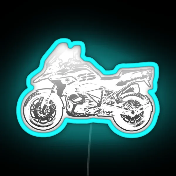 R1250GS HP Silhouette Motorcycle Touring Enduro Dual RGB Neon Sign