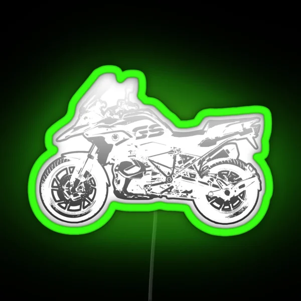 R1250GS HP Silhouette Motorcycle Touring Enduro Dual RGB Neon Sign