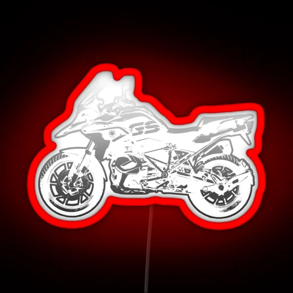 R1250GS HP Silhouette Motorcycle Touring Enduro Dual RGB Neon Sign
