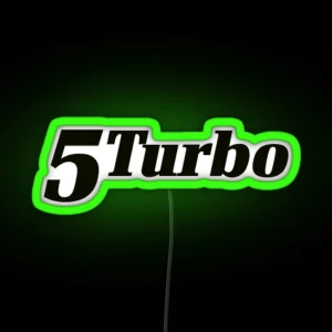 R5 Turbo Black RGB Neon Sign