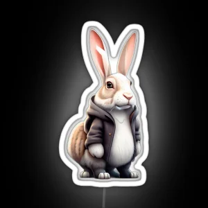 Rabbit With Big Ears RGB Neon Sign