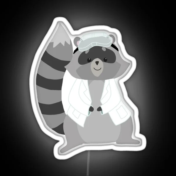 Raccoon Chemist RGB Neon Sign
