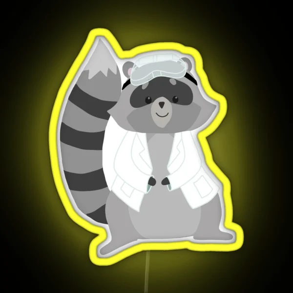 Raccoon Chemist RGB Neon Sign