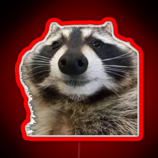 Raccoon Meme RGB Neon Sign
