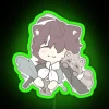raccoon poe rgb neon sign green