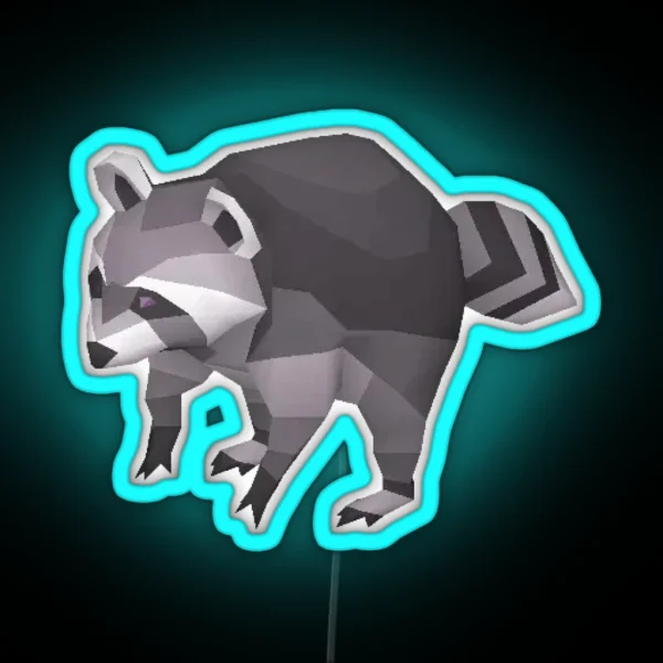 Raccoon Runescape RGB Neon Sign