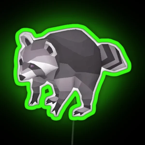 Raccoon Runescape RGB Neon Sign