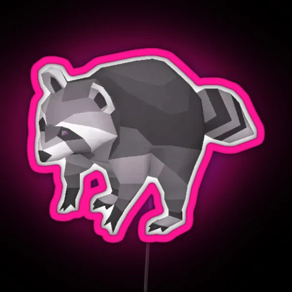 Raccoon Runescape RGB Neon Sign