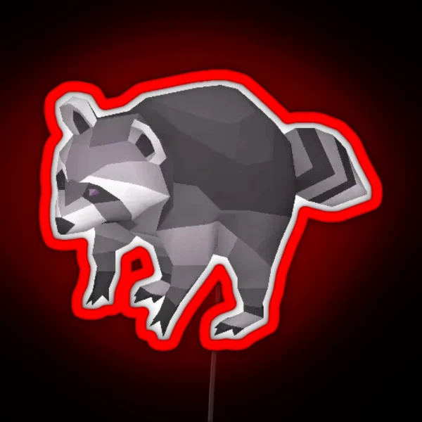 Raccoon Runescape RGB Neon Sign