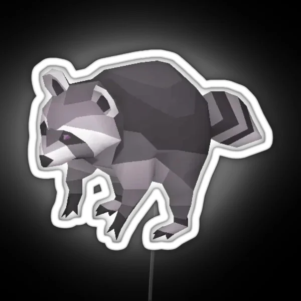 Raccoon Runescape RGB Neon Sign