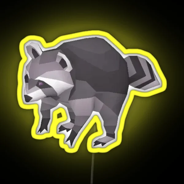 Raccoon Runescape RGB Neon Sign